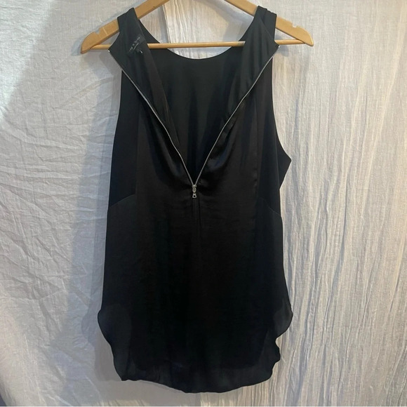 85%OFF❣️Rag & Bone Black Satin Sleek Sleeveless Blouse Tank Top, L - Picture 10 of 12